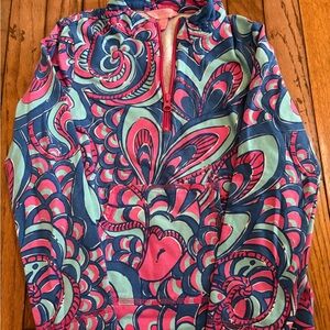 Lilly Pulitzer Pink and Blue Patterned pullover